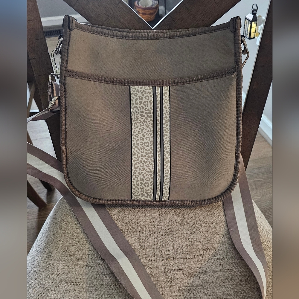 Neoprane Stylish Brown Crossbody Bag